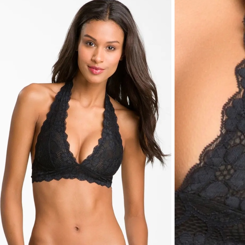 Free people halter lace bralette